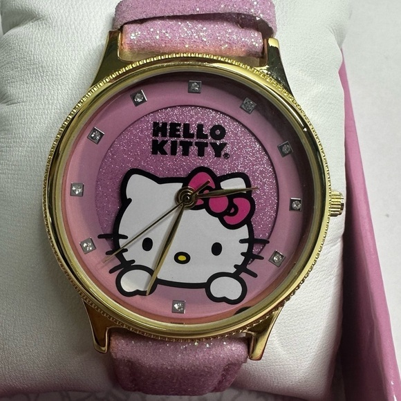 Hello Kitty Watch With Pastel Pink Sparkle Band New In Box - Picture 5 of 8